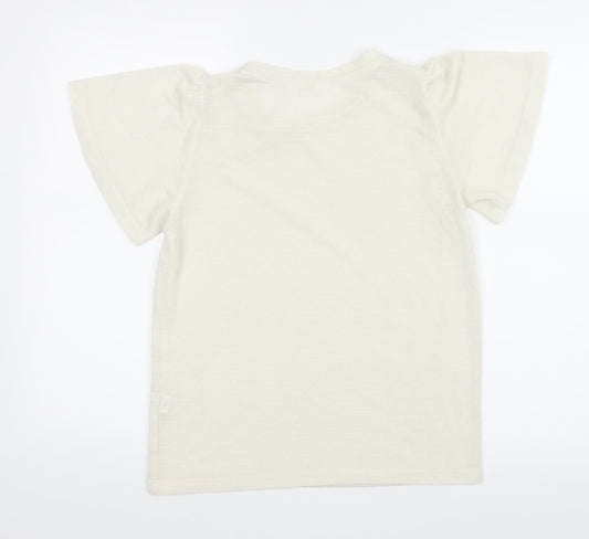 Primark Womens Ivory  Knit Basic T-Shirt Size 6