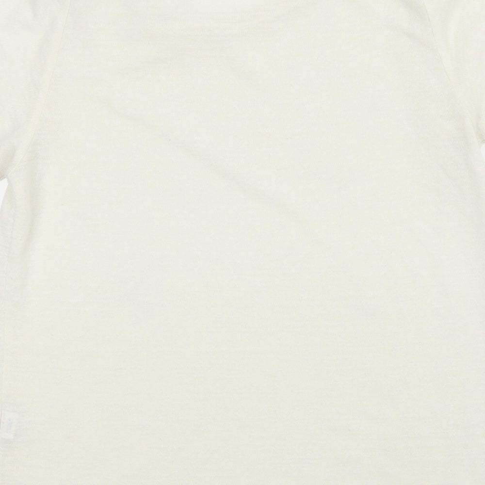 Primark Womens Ivory  Knit Basic T-Shirt Size 6