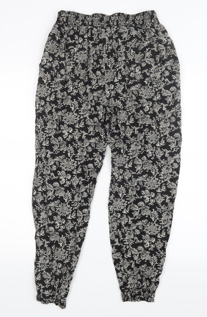 Cherokee Womens Black Geometric  Trousers  Size M L25 in