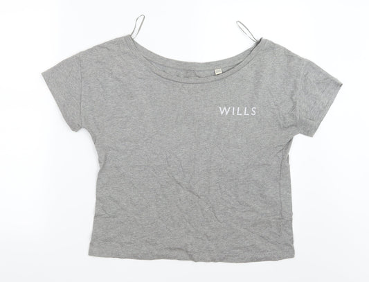 Jack Wills Womens Grey   Basic T-Shirt Size 6