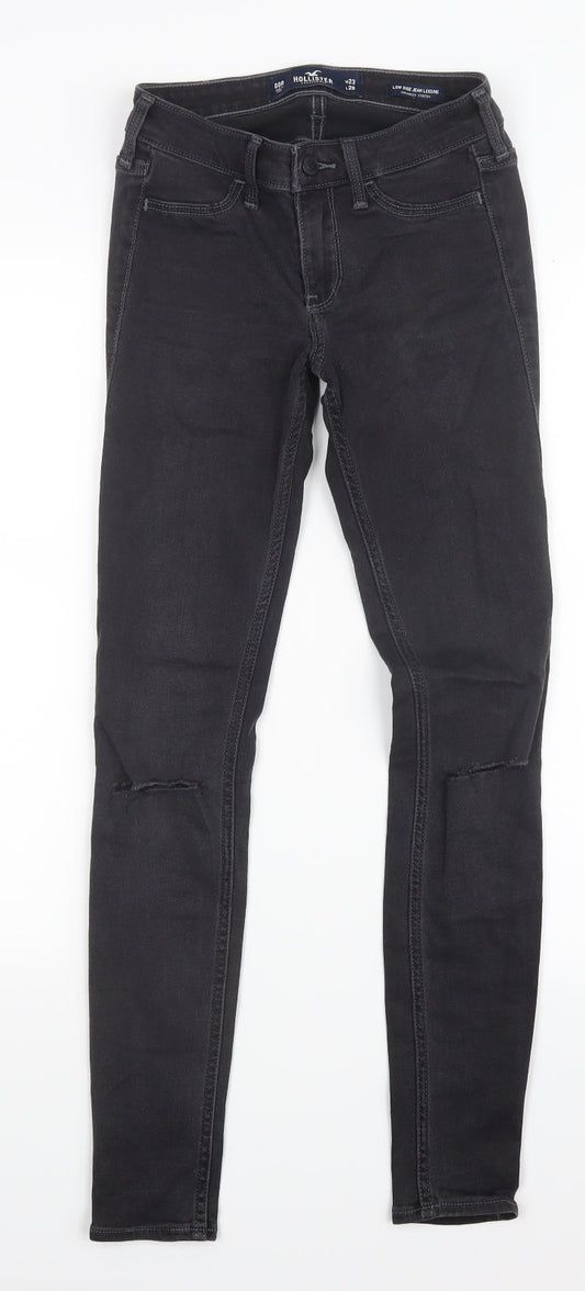 Hollister Womens Black  Denim Jegging Jeans Size 25 in L28 in