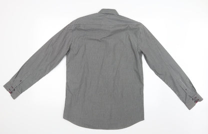 Taylor & Wright Mens Black Check   Button-Up Size 15