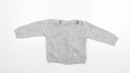 Marks and Spencer Girls Grey   Cardigan Jumper Size 5-6 Years