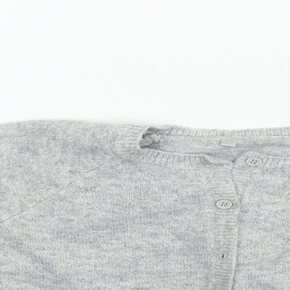 Marks and Spencer Girls Grey   Cardigan Jumper Size 5-6 Years