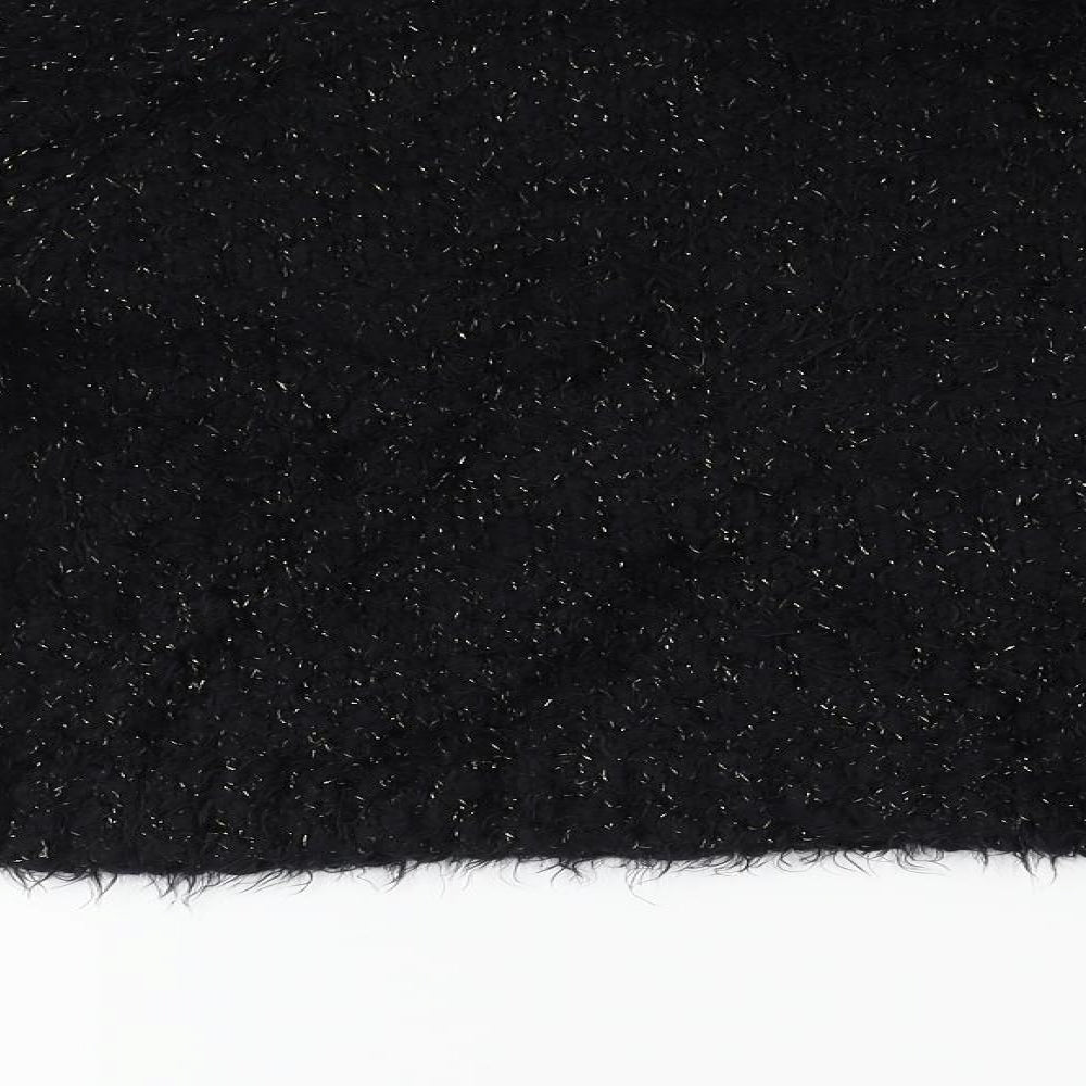 wearing your heart on your sleeve Womens Black Geometric  Pullover Jumper Size M