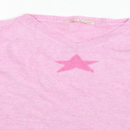 Sugar Womens Pink   Pullover Jumper Size S