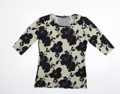 ORIGINALS Womens Beige Floral  Pullover Jumper Size 16