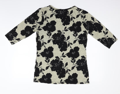 ORIGINALS Womens Beige Floral  Pullover Jumper Size 16