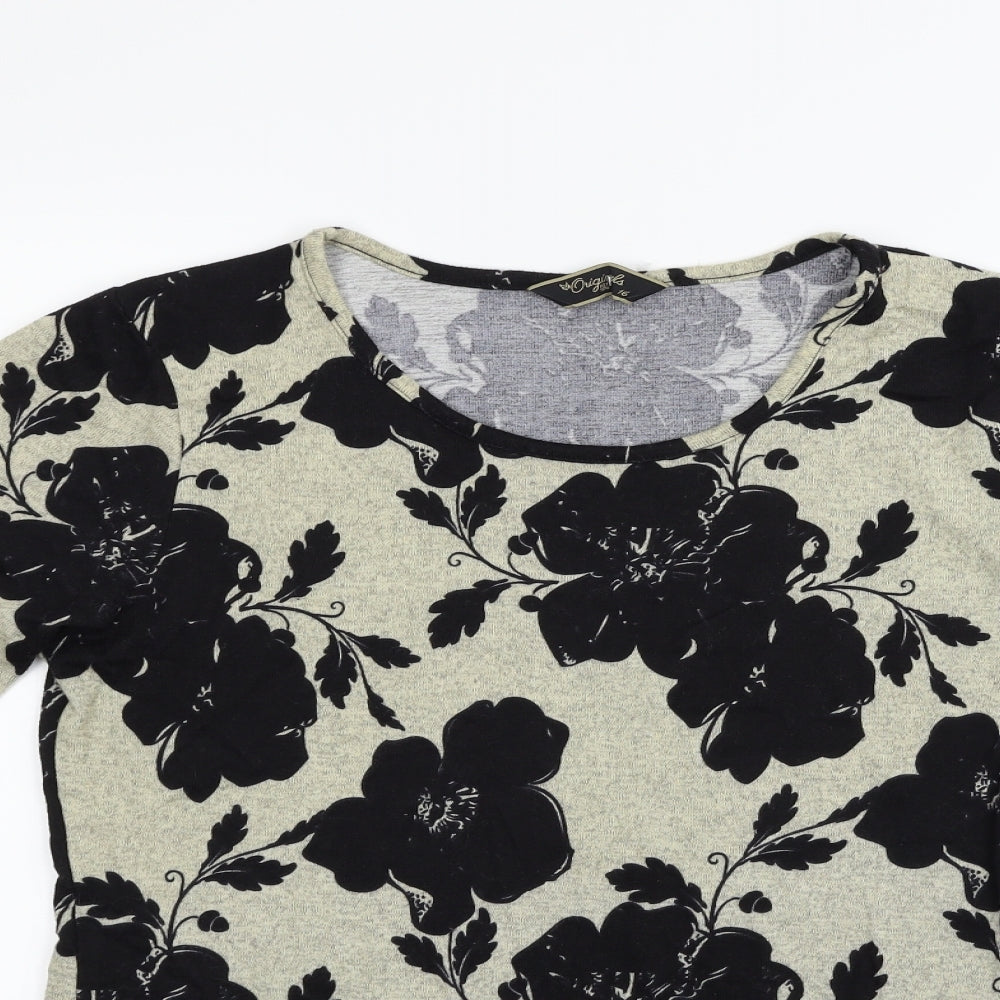 ORIGINALS Womens Beige Floral  Pullover Jumper Size 16