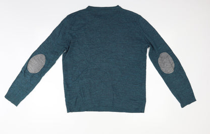 wise man Mens Blue   Pullover Jumper Size L