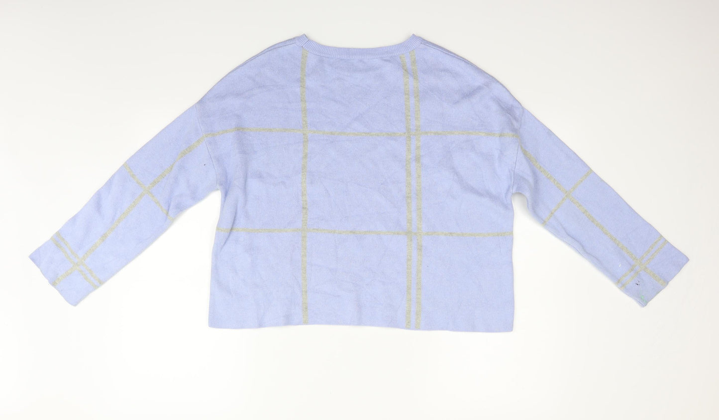 M&Co Womens Blue   Pullover Jumper Size M  - washable mark on arm