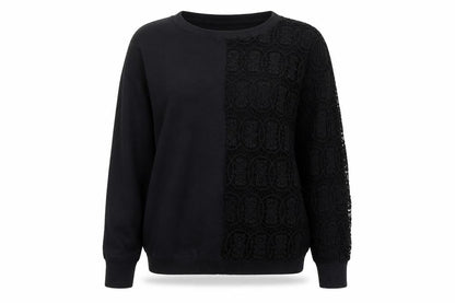Miss Captain Womens Black   Pullover Jumper Size S