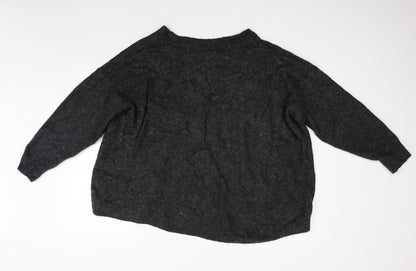 H&M Womens Grey   Cardigan Jumper Size L