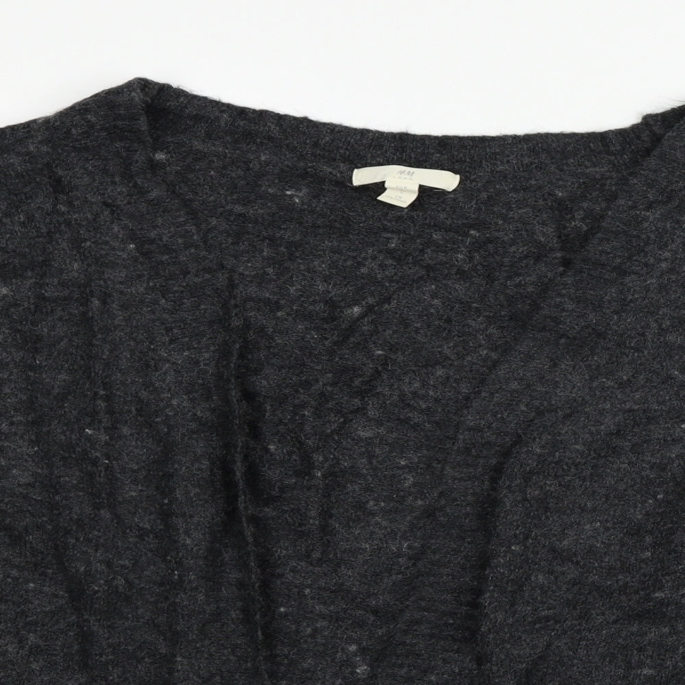 H&M Womens Grey   Cardigan Jumper Size L