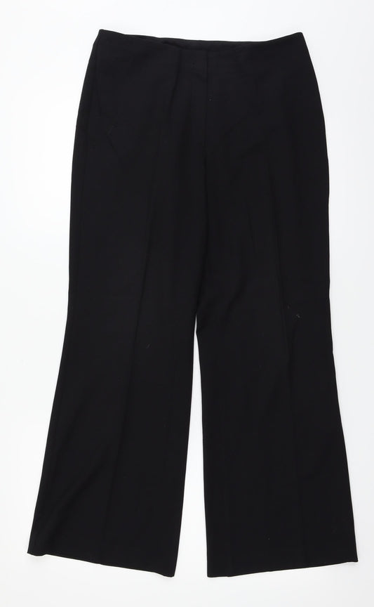 Womens UK Size 10 Marks and Spencer Regular Fit  Black Trousers