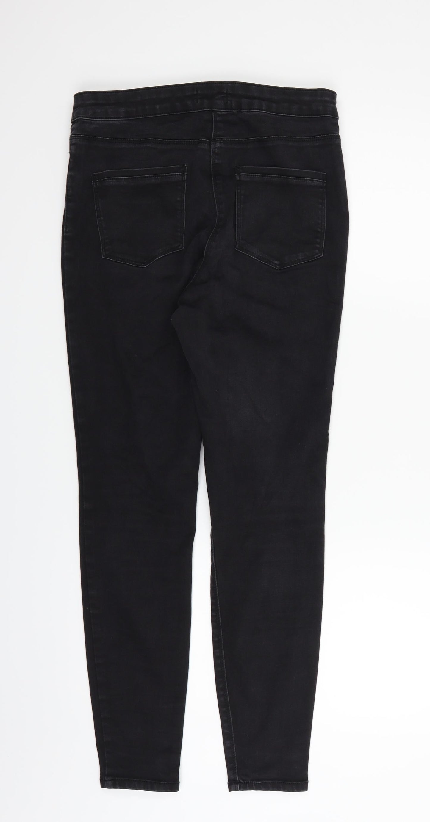 Womens UK Size 14 Papaya Regular Fit Skinny Black Jeans