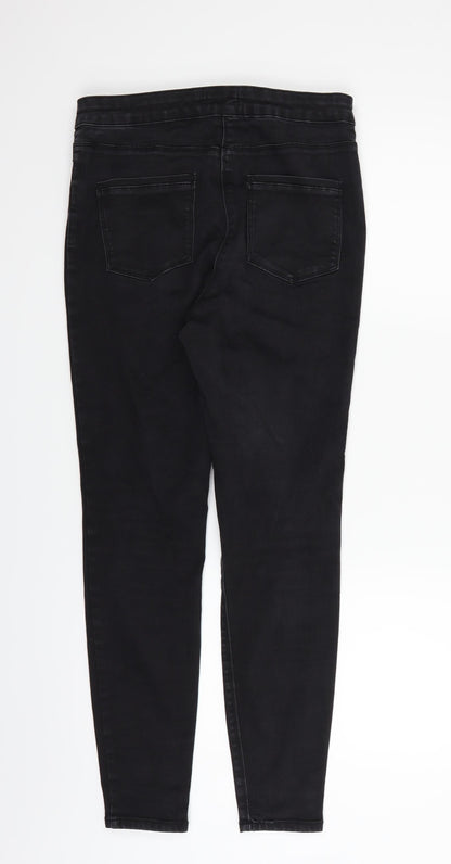 Womens UK Size 14 Papaya Regular Fit Skinny Black Jeans