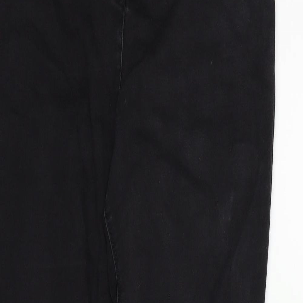 Womens UK Size 14 Papaya Regular Fit Skinny Black Jeans