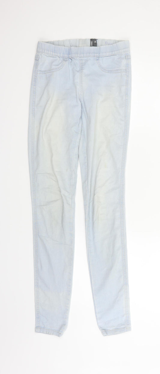 Womens UK Size 6 YesYes Regular Fit Straight Blue Jeans