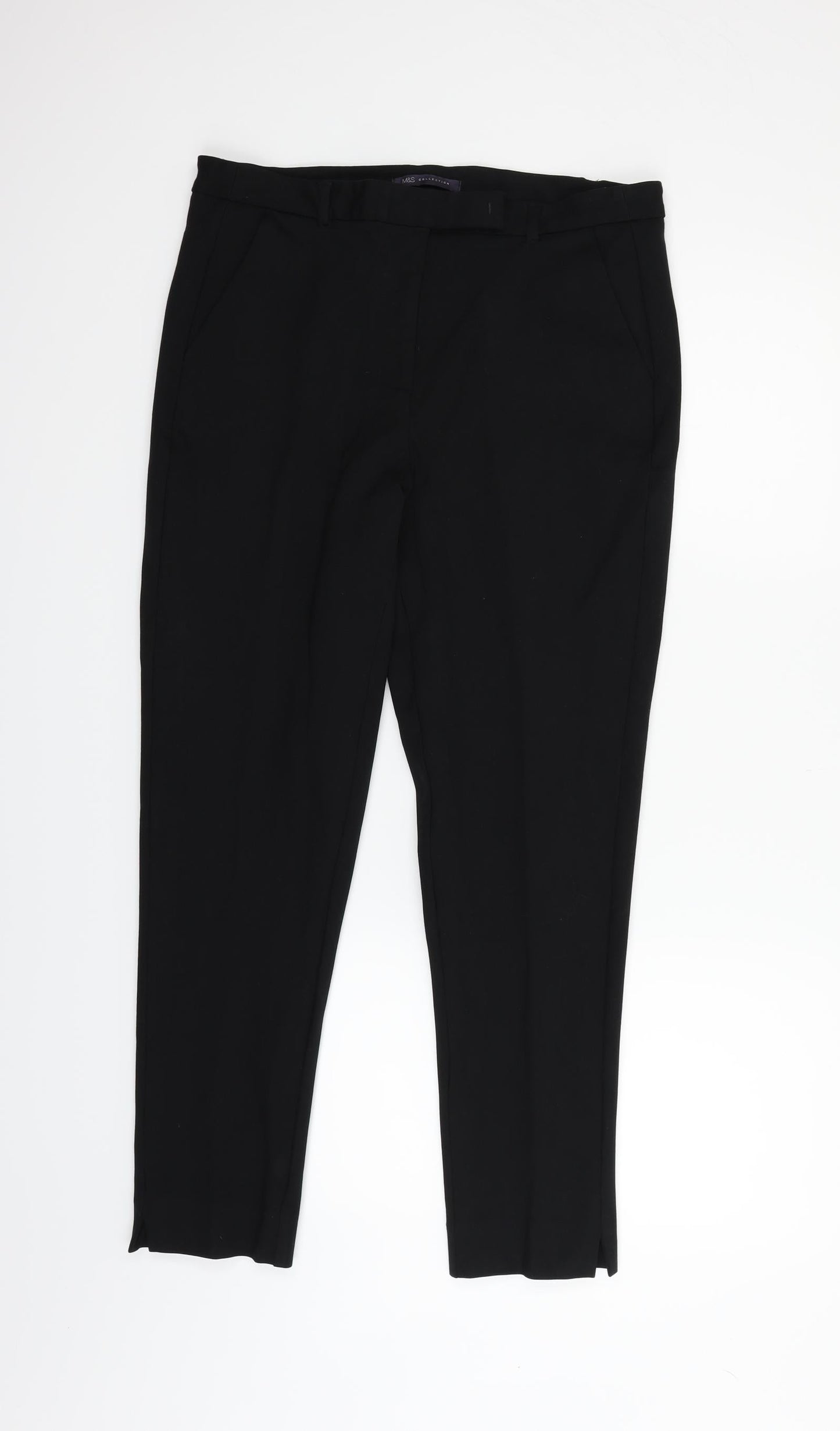 Womens UK Size 14 Marks and Spencer Regular Fit  Black Trousers