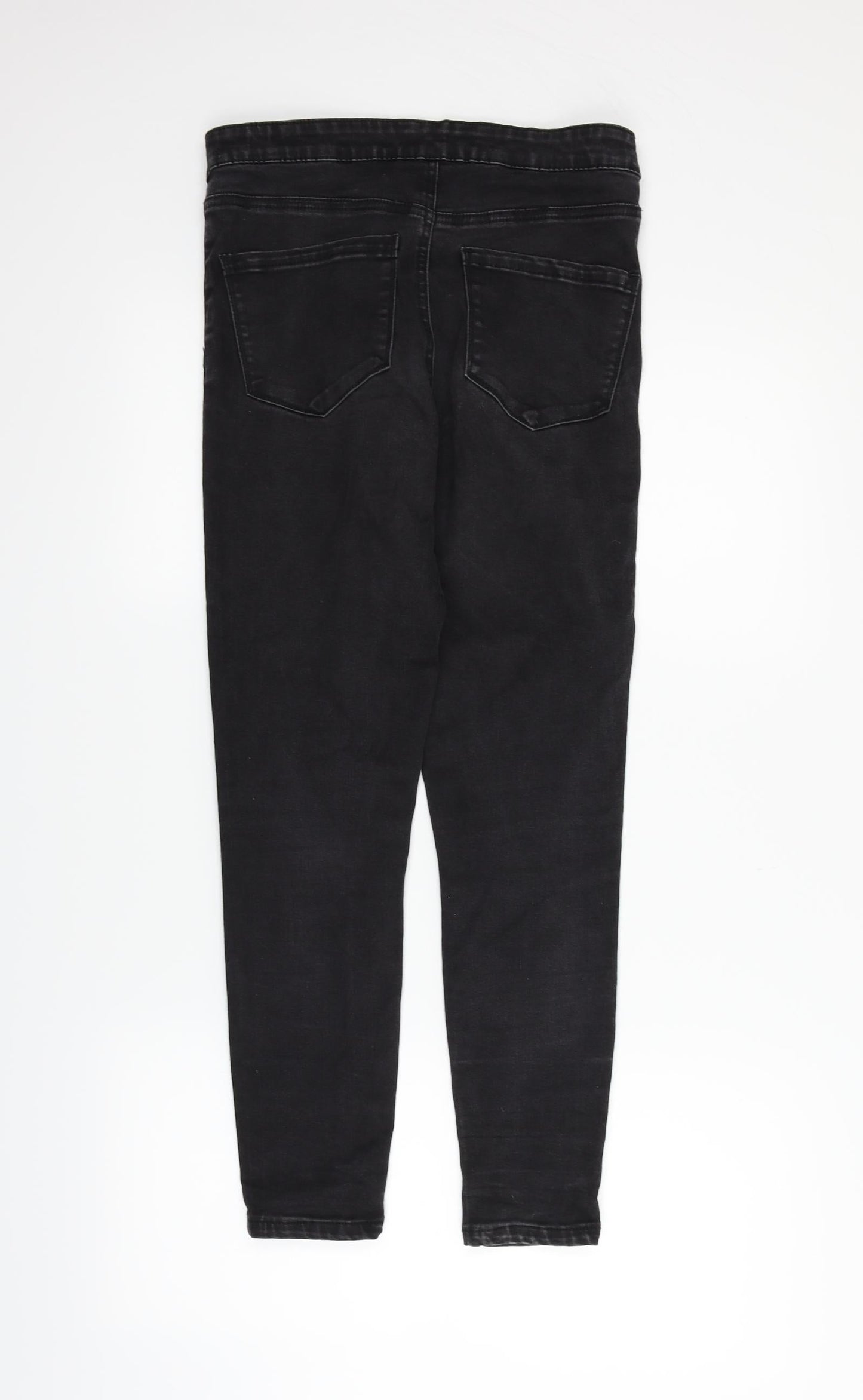 Womens UK Size 12 deniem & co Regular Fit Straight Black Jeans