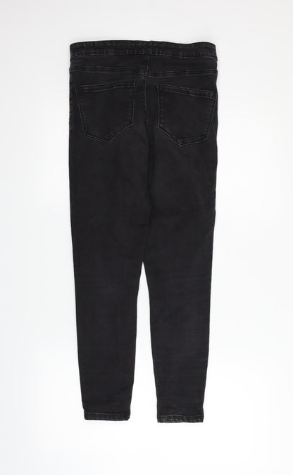Womens UK Size 12 deniem & co Regular Fit Straight Black Jeans