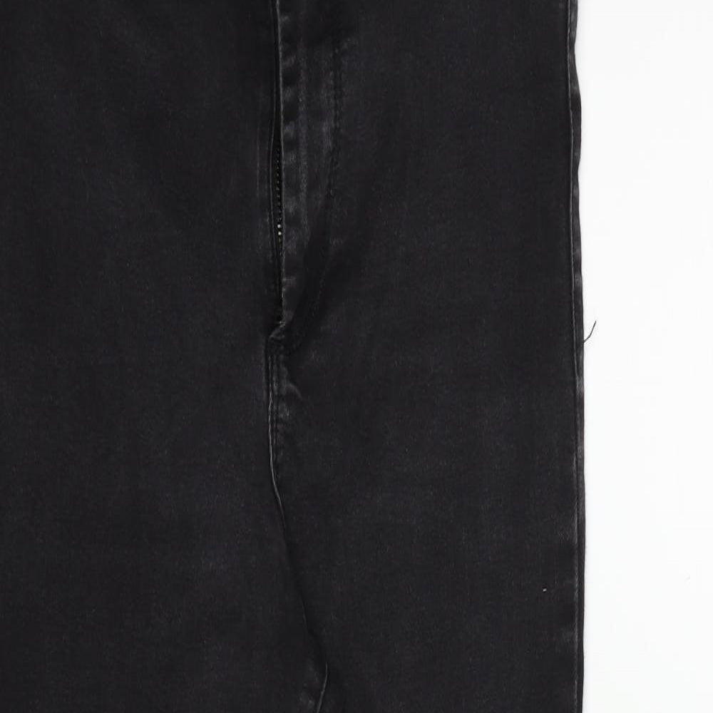 Womens UK Size 12 deniem & co Regular Fit Straight Black Jeans