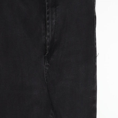 Womens UK Size 12 deniem & co Regular Fit Straight Black Jeans