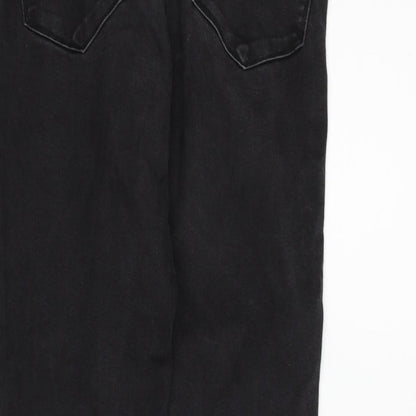 Womens UK Size 12 deniem & co Regular Fit Straight Black Jeans