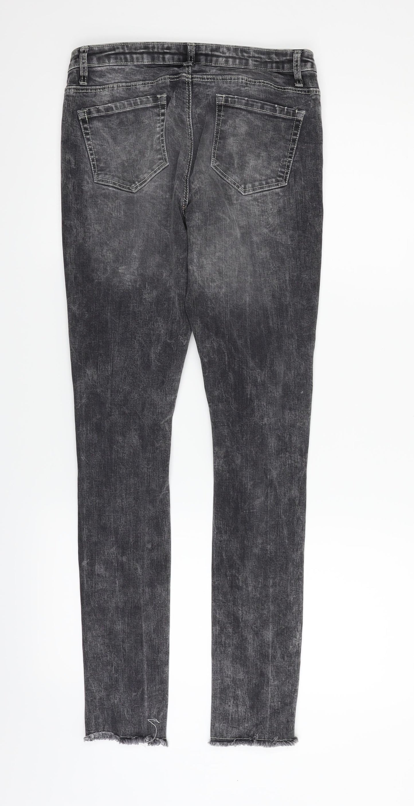 Womens UK Size 10 deniem & co Regular Fit Skinny Grey Jeans