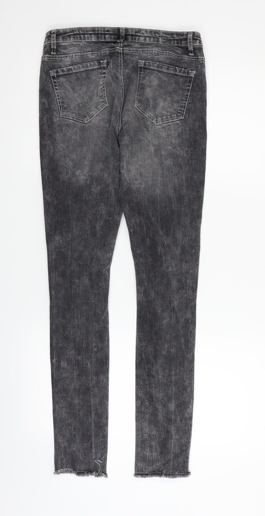 Womens UK Size 10 deniem & co Regular Fit Skinny Grey Jeans