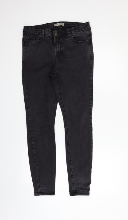 Womens UK Size 16 deniem & co Regular Fit Straight Black Jeans