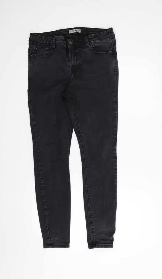 Womens UK Size 16 deniem & co Regular Fit Straight Black Jeans
