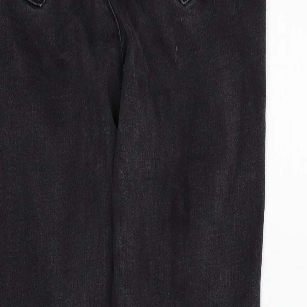 Womens UK Size 16 deniem & co Regular Fit Straight Black Jeans