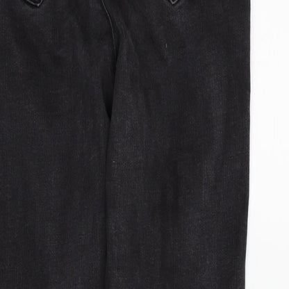 Womens UK Size 16 deniem & co Regular Fit Straight Black Jeans
