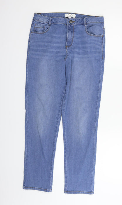 Dorothy Perkins Womens Blue   Straight Jeans Size 12 L22 in