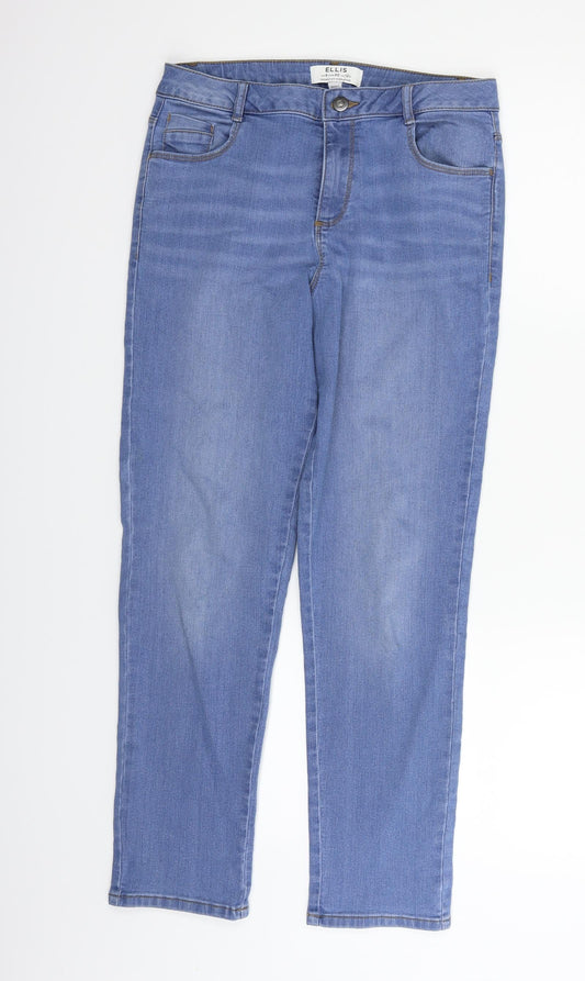 Dorothy Perkins Womens Blue   Straight Jeans Size 12 L22 in