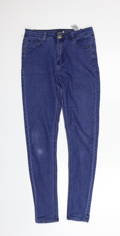 Boohoo Womens Blue   Straight Jeans Size 10 L28 in