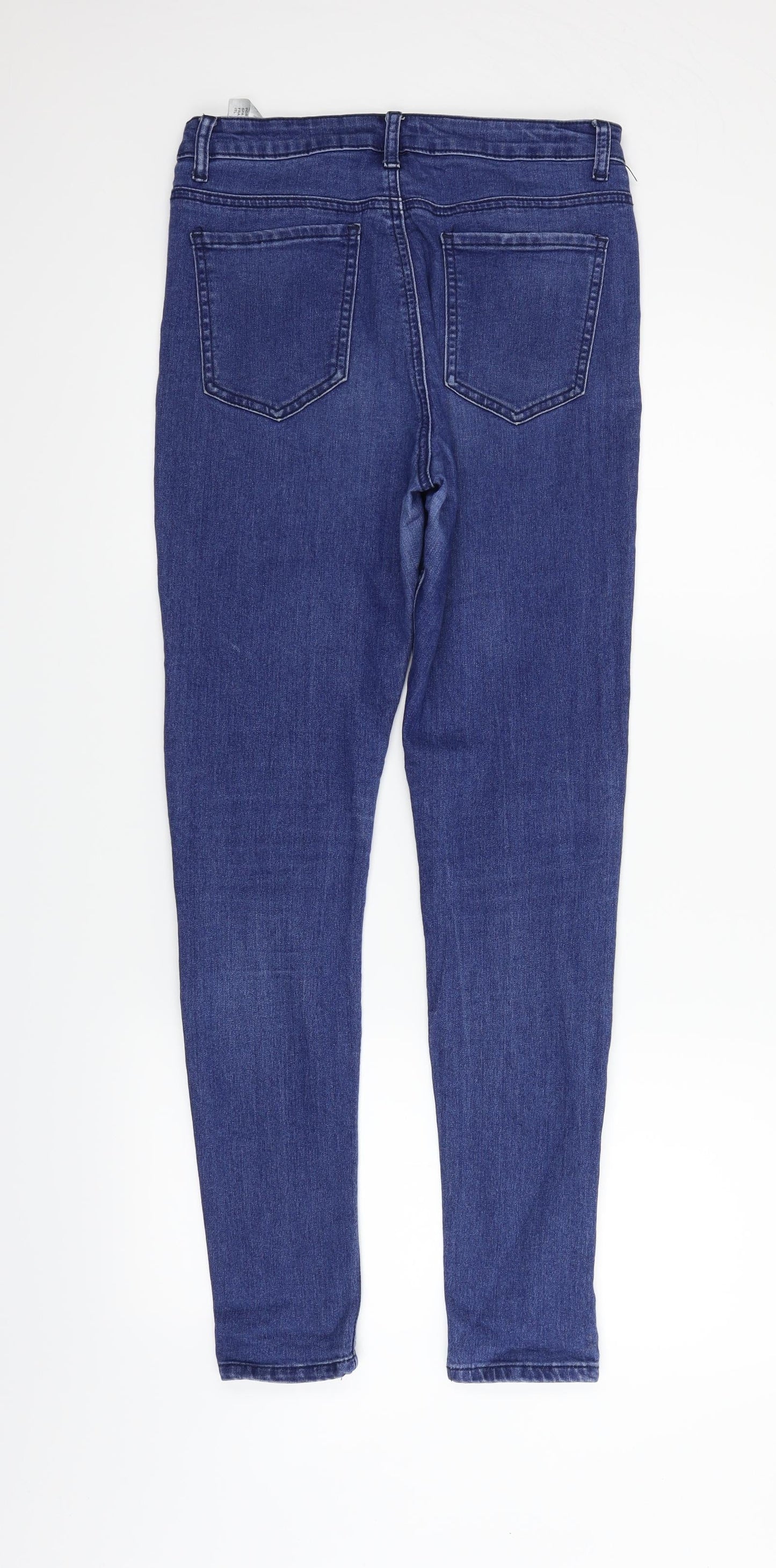 Boohoo Womens Blue   Straight Jeans Size 10 L28 in