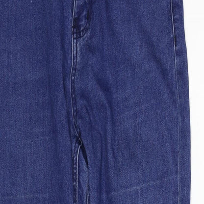 Boohoo Womens Blue   Straight Jeans Size 10 L28 in