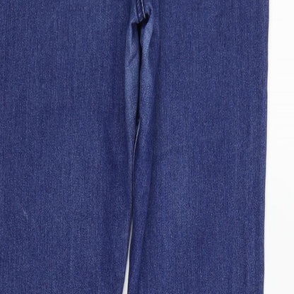 Boohoo Womens Blue   Straight Jeans Size 10 L28 in