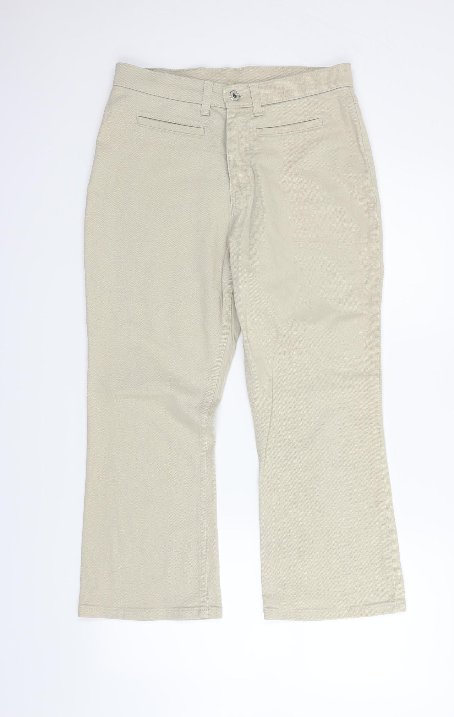 Womens UK Size 14 Marks and Spencer Regular Fit  Beige Trousers