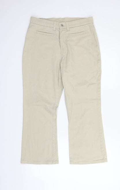 Womens UK Size 14 Marks and Spencer Regular Fit  Beige Trousers