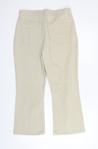 Womens UK Size 14 Marks and Spencer Regular Fit  Beige Trousers