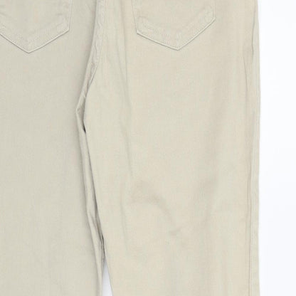 Womens UK Size 14 Marks and Spencer Regular Fit  Beige Trousers
