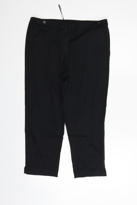 TU Womens Black   Trousers  Size 12 L22 in