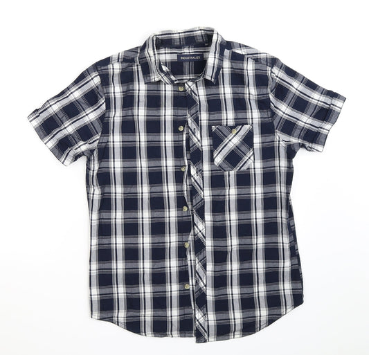 Mens UK Size S Industrialize Multicoloured  Button-Up Short Sleeve Casual Shirt