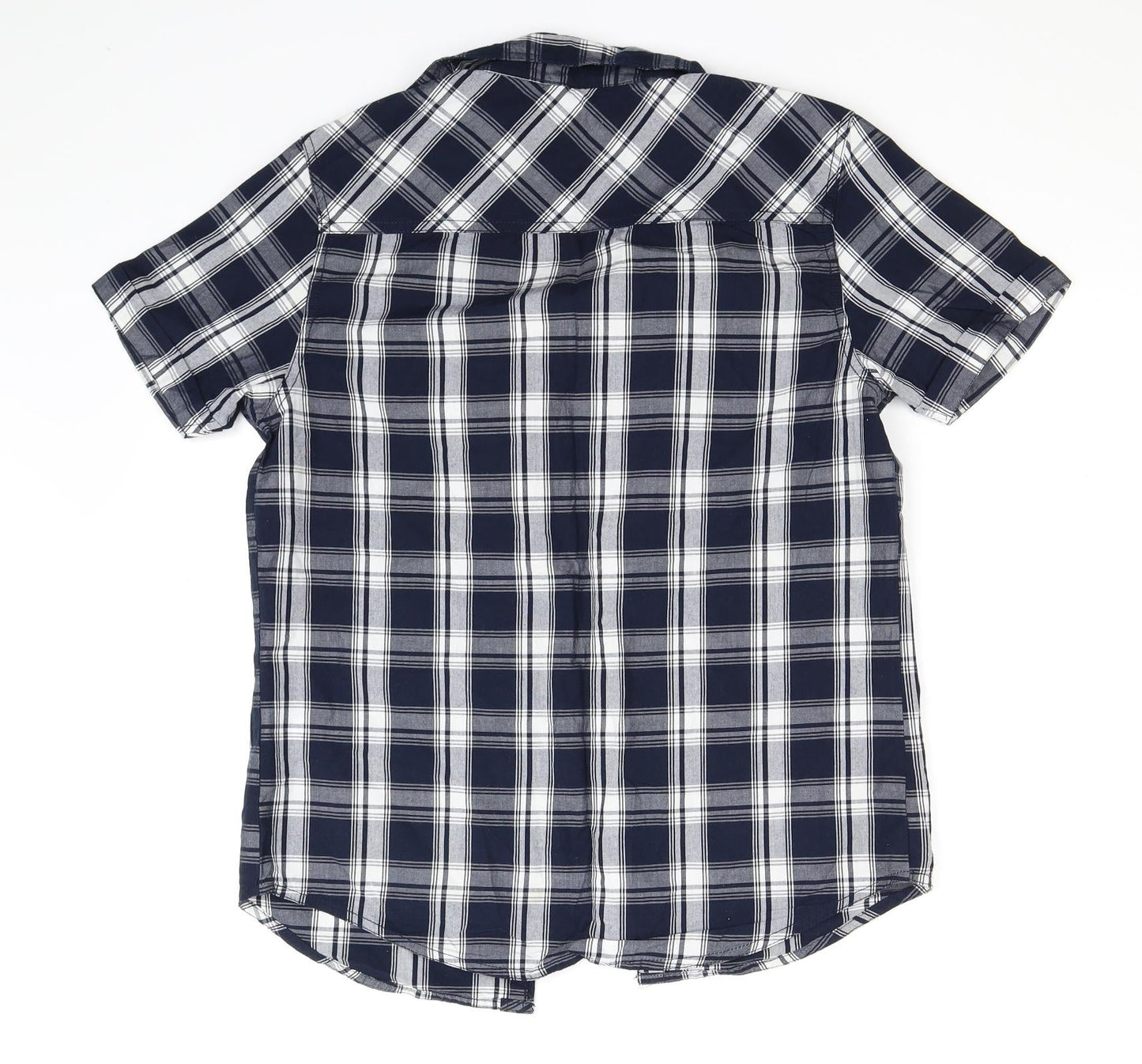 Mens UK Size S Industrialize Multicoloured  Button-Up Short Sleeve Casual Shirt