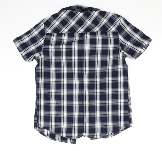 Mens UK Size S Industrialize Multicoloured  Button-Up Short Sleeve Casual Shirt