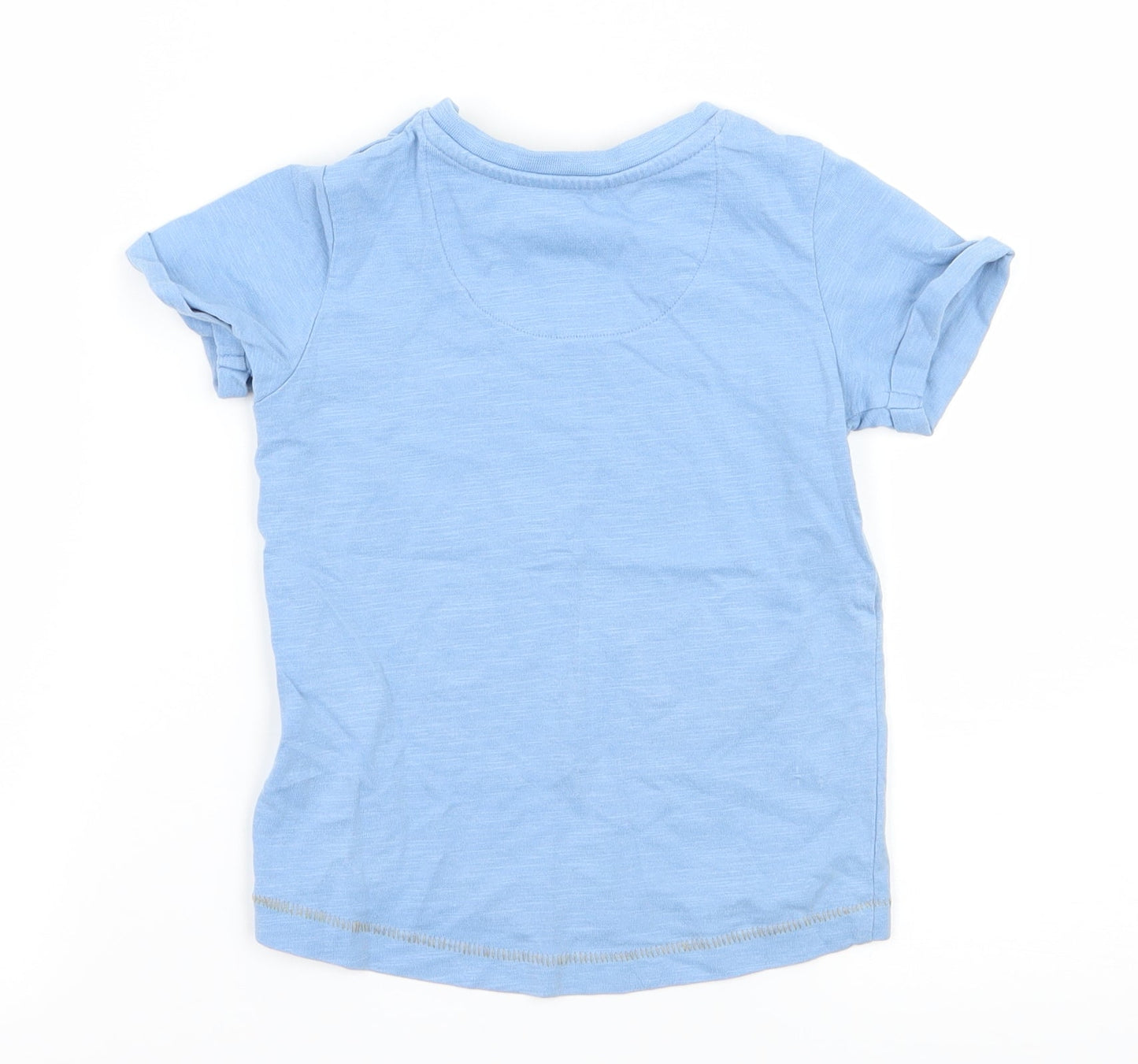Mothercare Boys Blue  Jersey Basic T-Shirt Size 9-12 Months